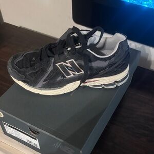 New Balance Charcoal and White Running Shoes